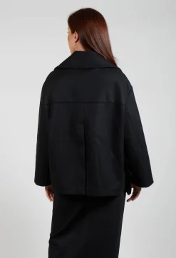 Pea Coat in Nero
