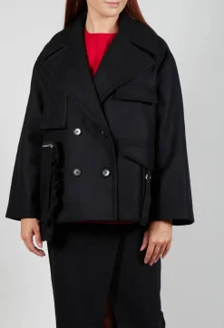 Pea Coat in Nero