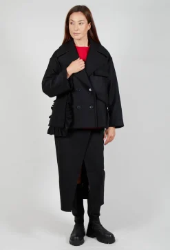 Pea Coat in Nero