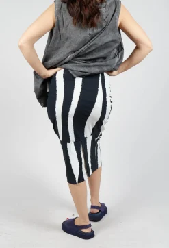 Pencil Skirt in Black Print