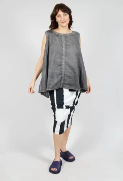Pencil Skirt in Black Print