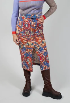 Pencil Skirt in Carpet Print