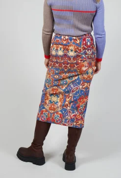 Pencil Skirt in Carpet Print