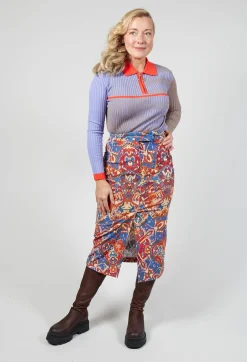 Pencil Skirt in Carpet Print