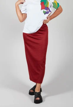 Pencil Skirt in Clay