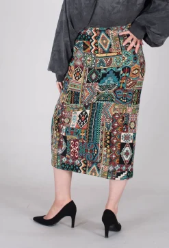 Pencil Skirt in Dragonfly
