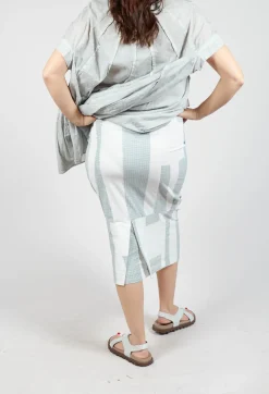 Pencil Skirt in Grey Print