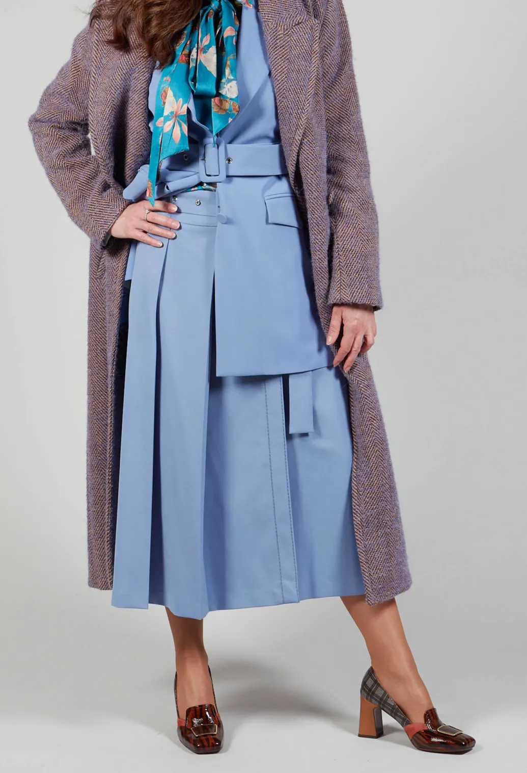 Pencil Skirt in Hokusai Blue