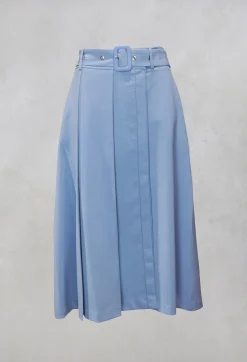 Pencil Skirt in Hokusai Blue
