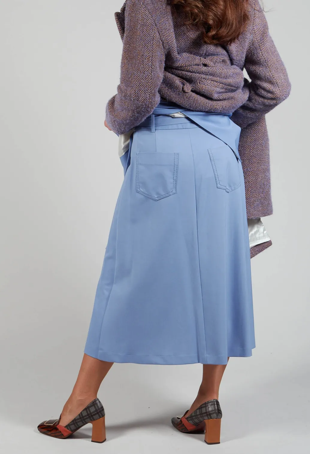 Pencil Skirt in Hokusai Blue