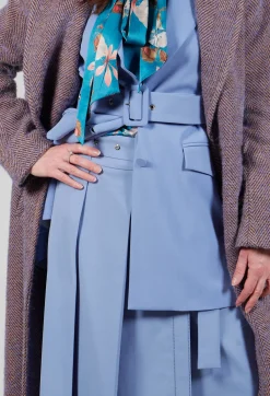 Pencil Skirt in Hokusai Blue