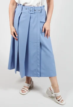 Pencil Skirt in Hokusai Blue