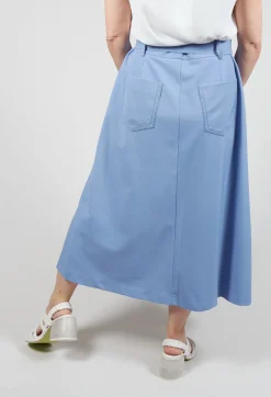 Pencil Skirt in Hokusai Blue
