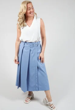 Pencil Skirt in Hokusai Blue