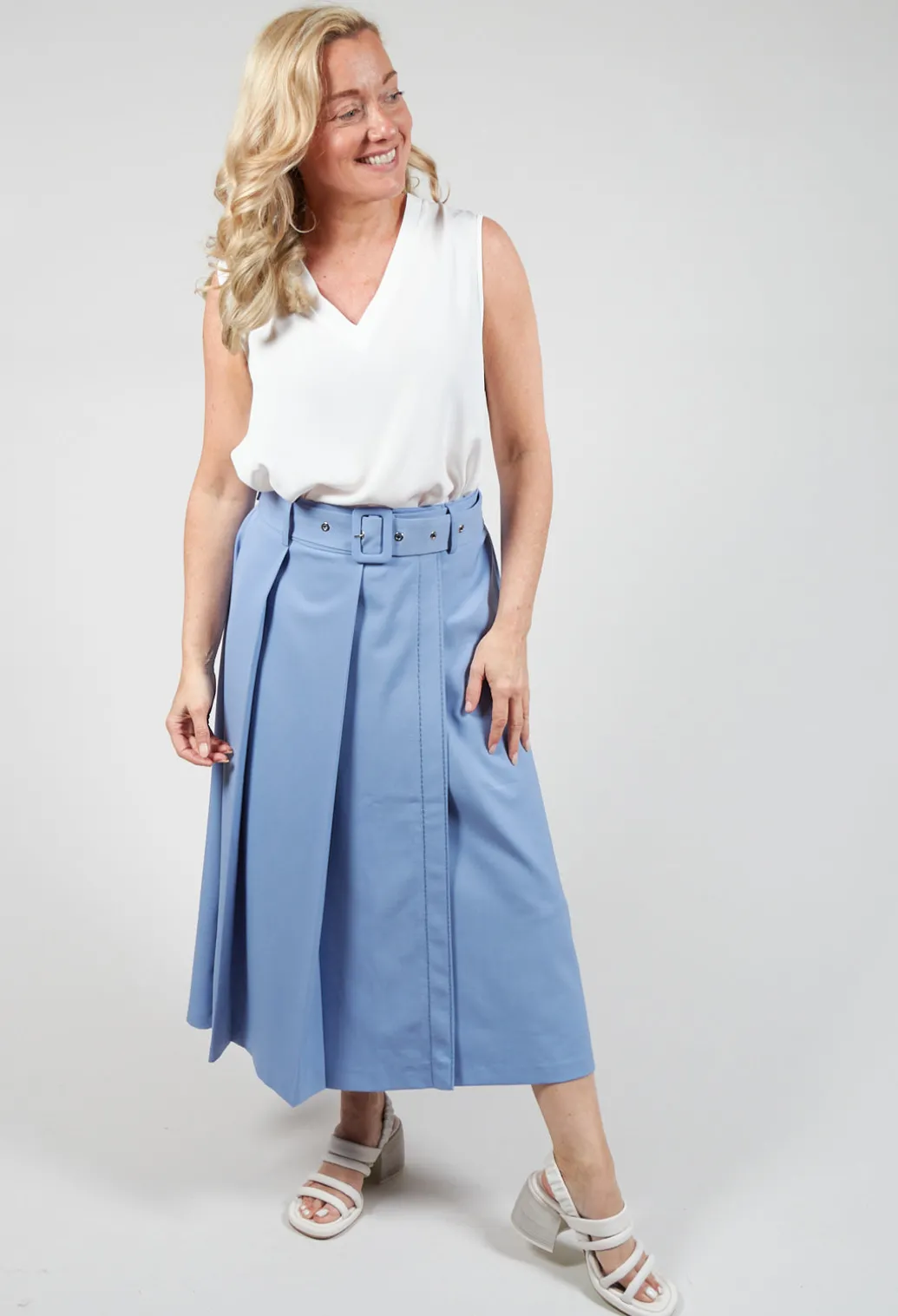 Pencil Skirt in Hokusai Blue