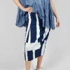 Pencil Skirt in Navy Print