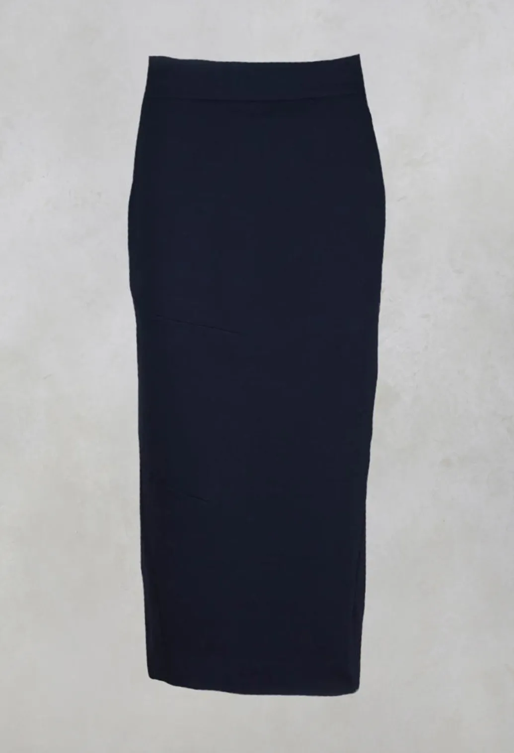 Pencil Skirt with Back Slit in Navy