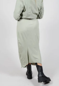 Pencil Skirt with Exposed Seams in Defender