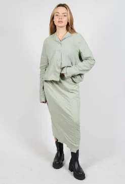 Pencil Skirt with Exposed Seams in Defender