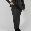 Pencil Skirt with Multiple Pockets in Asphalt