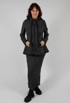 Pencil Skirt with Multiple Pockets in Asphalt