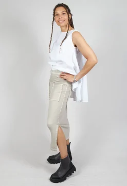 Pencil Skirt with Multiple Pockets in Griege