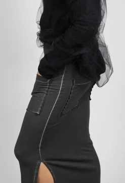 Pencil Skirt with Multiple Pockets in Asphalt