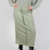 Pencil Skirt with Placed Print in Defender Print