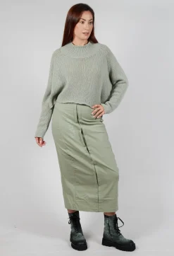 Pencil Skirt with Placed Print in Defender Print
