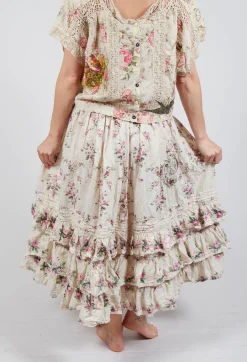 Penelope Ruffle Skirt in Idealist
