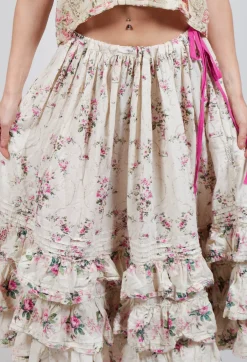 Penelope Ruffle Skirt in Idealist