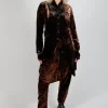 Penguin Coat in Batiked Caramel