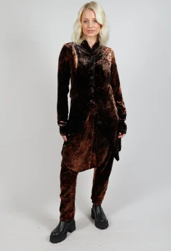 Penguin Coat in Batiked Caramel