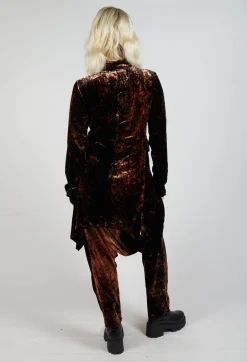Penguin Coat in Batiked Caramel