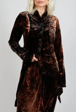 Penguin Coat in Batiked Caramel