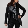 Penguin Coat in Black with Latex Detail Finish