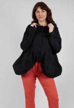 Peplum Hem Jacket in Black