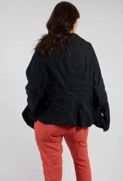 Peplum Hem Jacket in Black