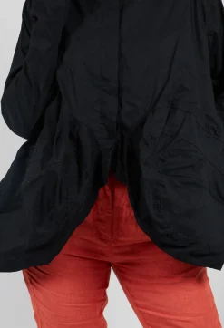 Peplum Hem Jacket in Black