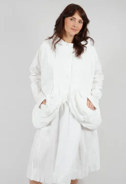 Peplum Hem Jacket in Starwhite