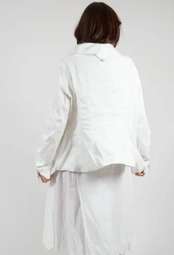 Peplum Hem Jacket in Starwhite