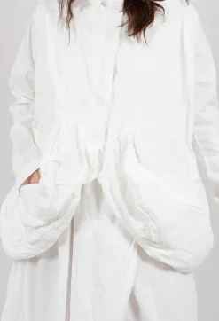 Peplum Hem Jacket in Starwhite