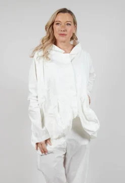 Peplum Hem Jacket in Starwhite