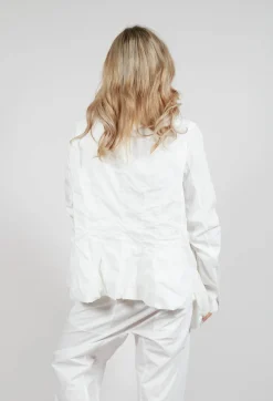 Peplum Hem Jacket in Starwhite
