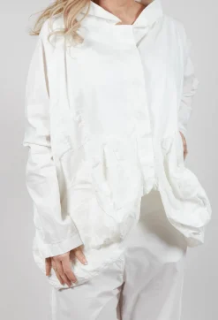 Peplum Hem Jacket in Starwhite