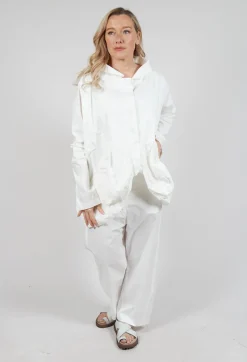 Peplum Hem Jacket in Starwhite