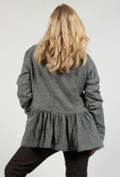 Peplum Style Jacket in Latte Check