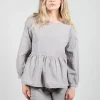 Peplum Style Shirt in Taupe
