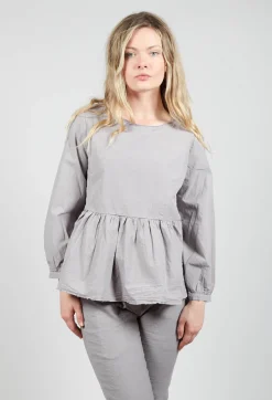 Peplum Style Shirt in Taupe