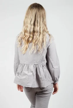 Peplum Style Shirt in Taupe